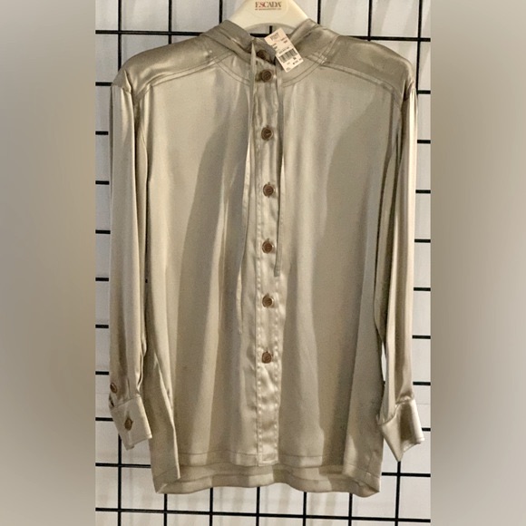 Vintage Escada Silk Blouse With Hood